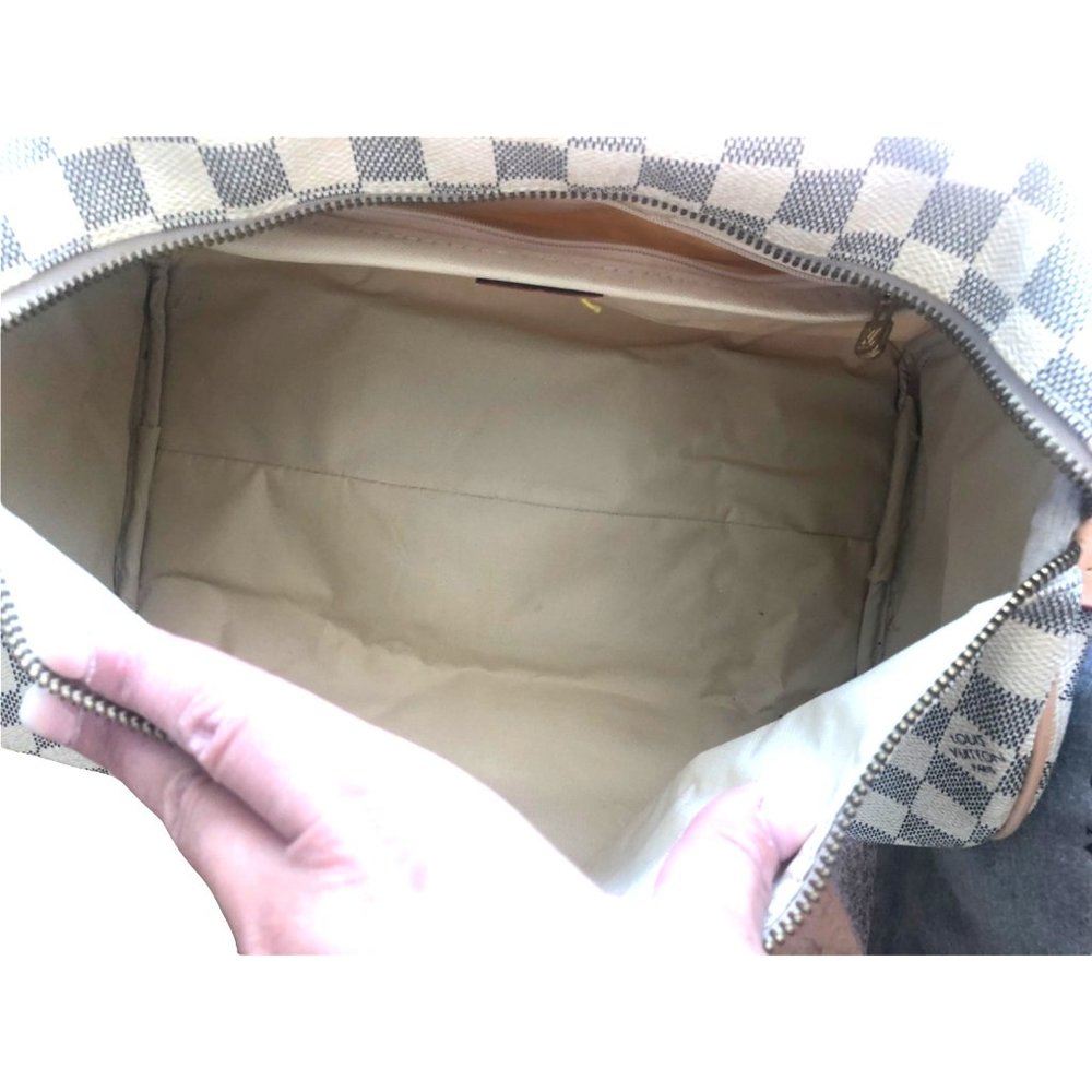 WHITE GRID "SPEEDY"HANDBAG - LV Dup - Picture 9 of 11